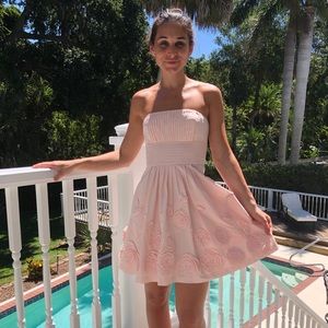BCBG Pink Strapless Cocktail Dress
